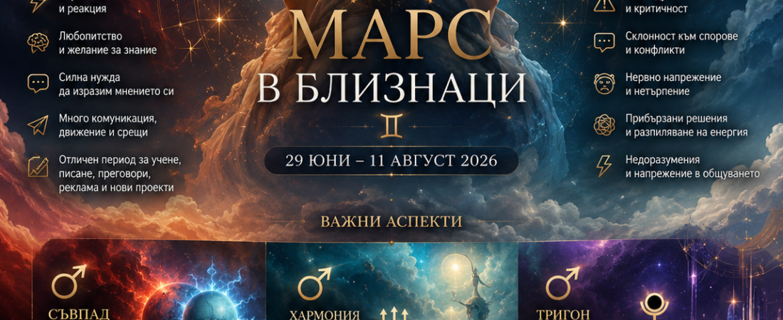 Марс в Близнаци !