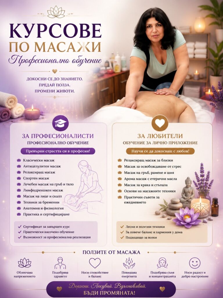 КУРС ЗА МАСАЖ ЗА НАЧИНАЕЩИ!